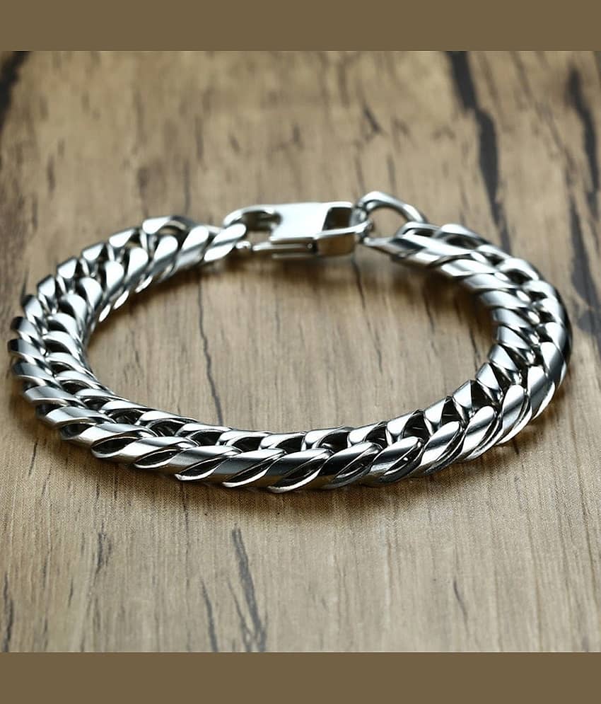 ZIVOM Silver Stainless Steel Bracelets