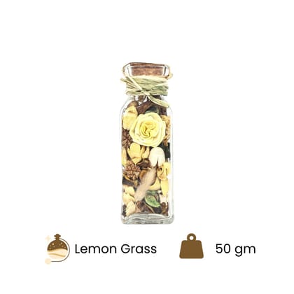 Lemongrass Fragrant Dried Flowers Potpourri Jar for Home Decor