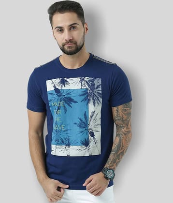 Huetrap Pack of 1 Cotton Regular Fit Men's T-Shirt ( Navy Blue )