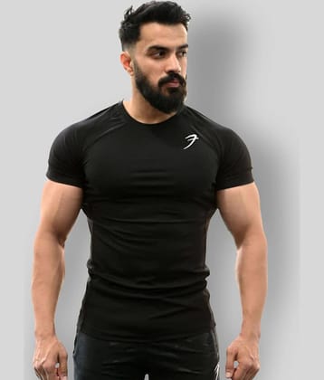 Fuaark - Black Polyester Regular Fit Men's Sports T-Shirt ( Pack of 1 )