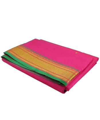 Women's Cottage Women's Nauwari Silk Saree Fabric Without Blouse Piece