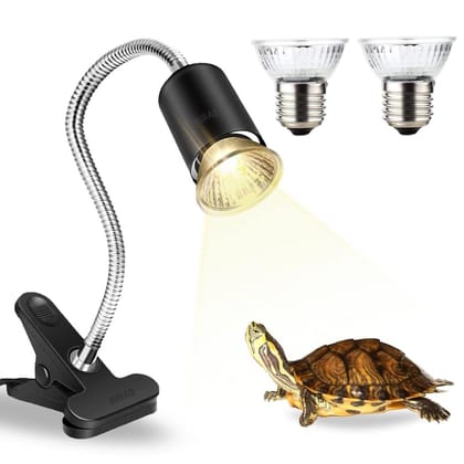 E27 Base Flexible Holder + 2 UV Bulbs , 360° Rotatable & Adjustable Reptile Lamp-25W