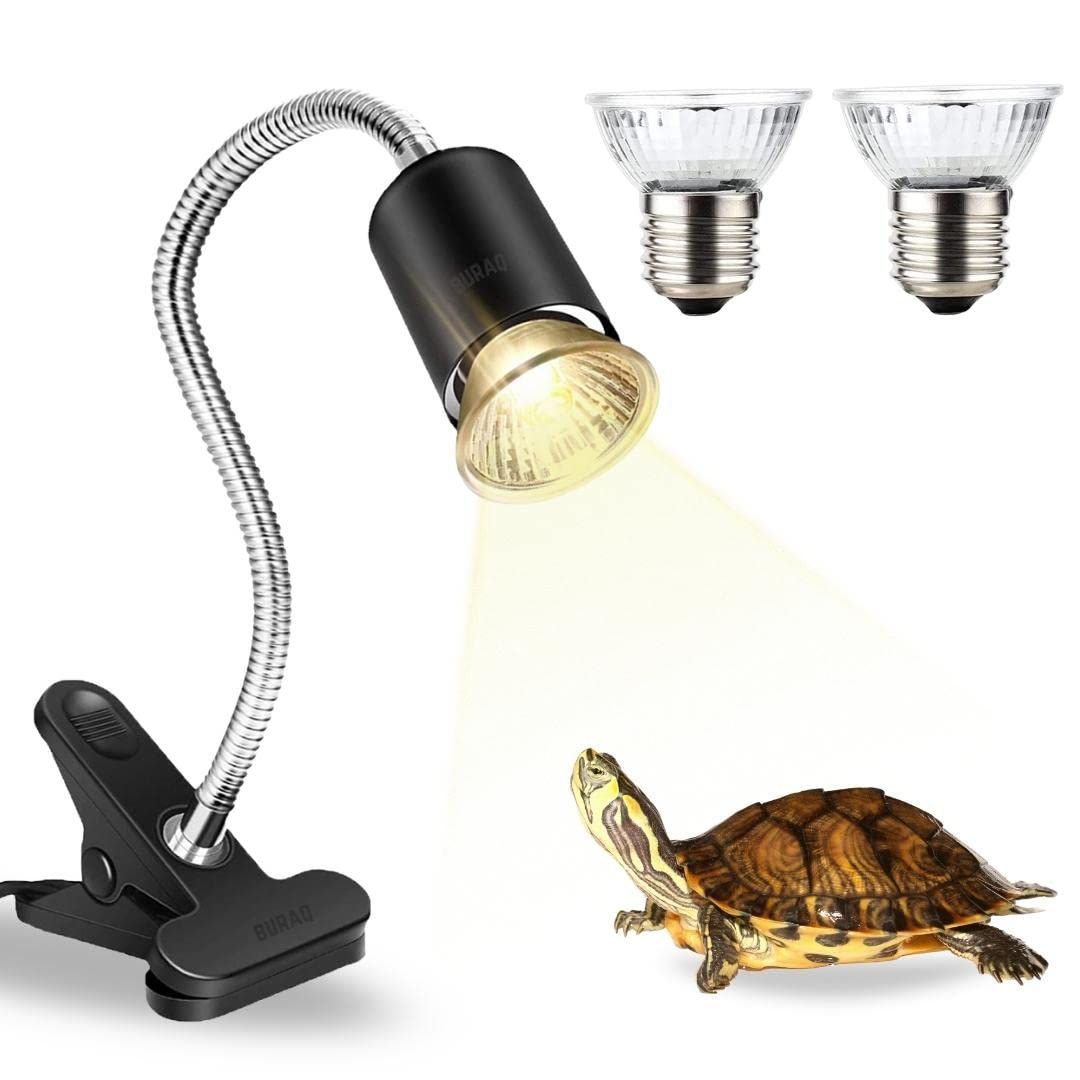 E27 Base Flexible Holder + 2 UV Bulbs , 360° Rotatable & Adjustable Reptile Lamp-25W