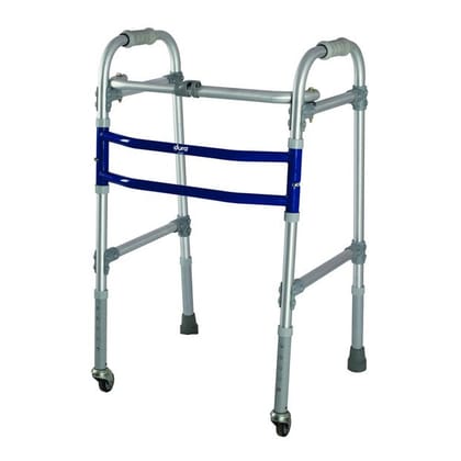 Vissco 2902 Dura Max Aluminium Walker with Wheels On Rent-Aluminium