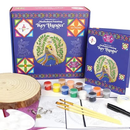 Kalakaram Make Your Own Madhubani Painting Key Hanger DIY Activity Box