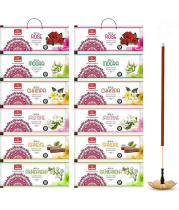 archita poojabatti Incense Dhoop Sticks Lilac 10 gm ( Pack of 12 )