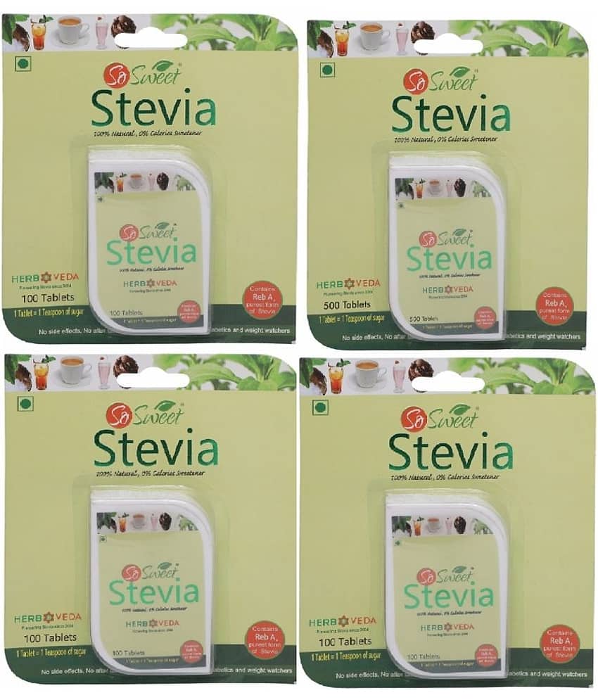 So Sweet Tablets (500+100X3) Sugar Substitute Tablets 800 g Pack of 4