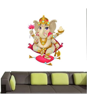 Asmi Collection Beautiful God Ganesha Religious & Inspirational Sticker ( 60 x 45 cms )