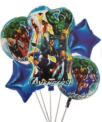 Avenger Theme Balloon Bouquet Set - Helium Quality - 6PC - Party and Festive Needs | Buy online on ZillyBuy