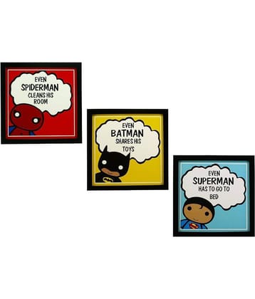 Indianara Kids Décor Synthetic Painting With Frame