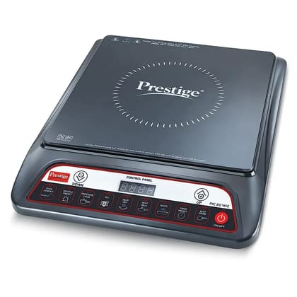 Prestige PIC 20 WIZ 1600 Watt Induction Cooktop with Automatic Whistle Counter | Black