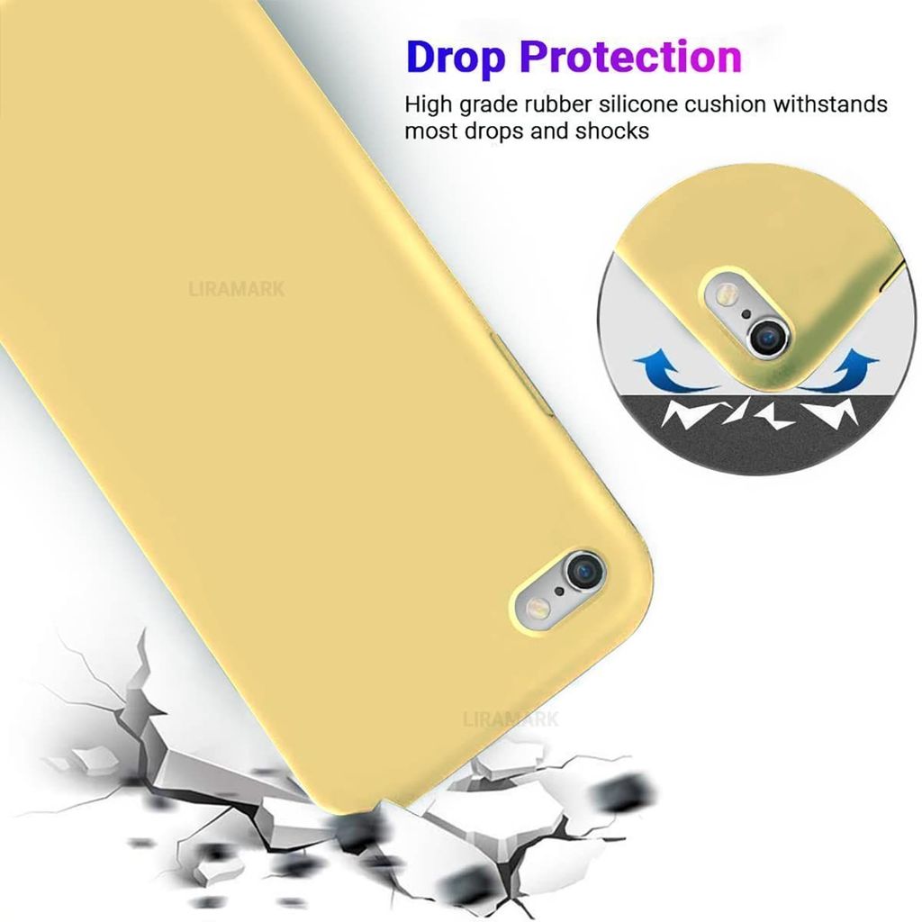 LIRAMARK Liquid Silicone Soft Back Cover Case for Apple iPhone 6 Plus / 6S Plus