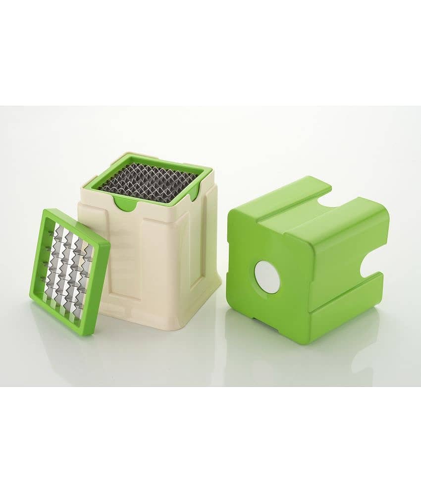 FIT4CHEF Potato Chipser Green Virgin Plastic Mannual Chopper 0 ml ( Pack of 1 )