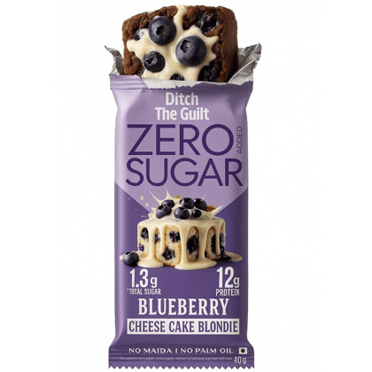 Blueberry Cheese Cake Protein Brownie • 12g Protein • Sugar Free & High Protein • 40g Blueberry Cheese Cake Protein Brownie • 12g Protein • Sugar Free & High Protein • 40g