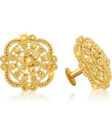 Vighnaharta - Golden Stud Earrings ( Pack of 1 )