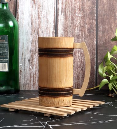 Bamboo Beer Mug - Plain Design-SET OF 2