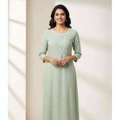 Premium Pista Colour Rayon Kurti for Everyday Wear