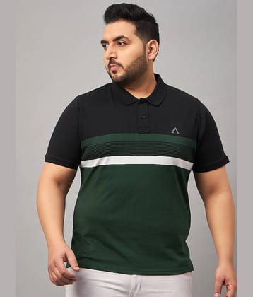 AUSTIVO Pack of 1 Cotton Blend Regular Fit Striped Half Sleeves Men's Polo T Shirt ( Multicolor )