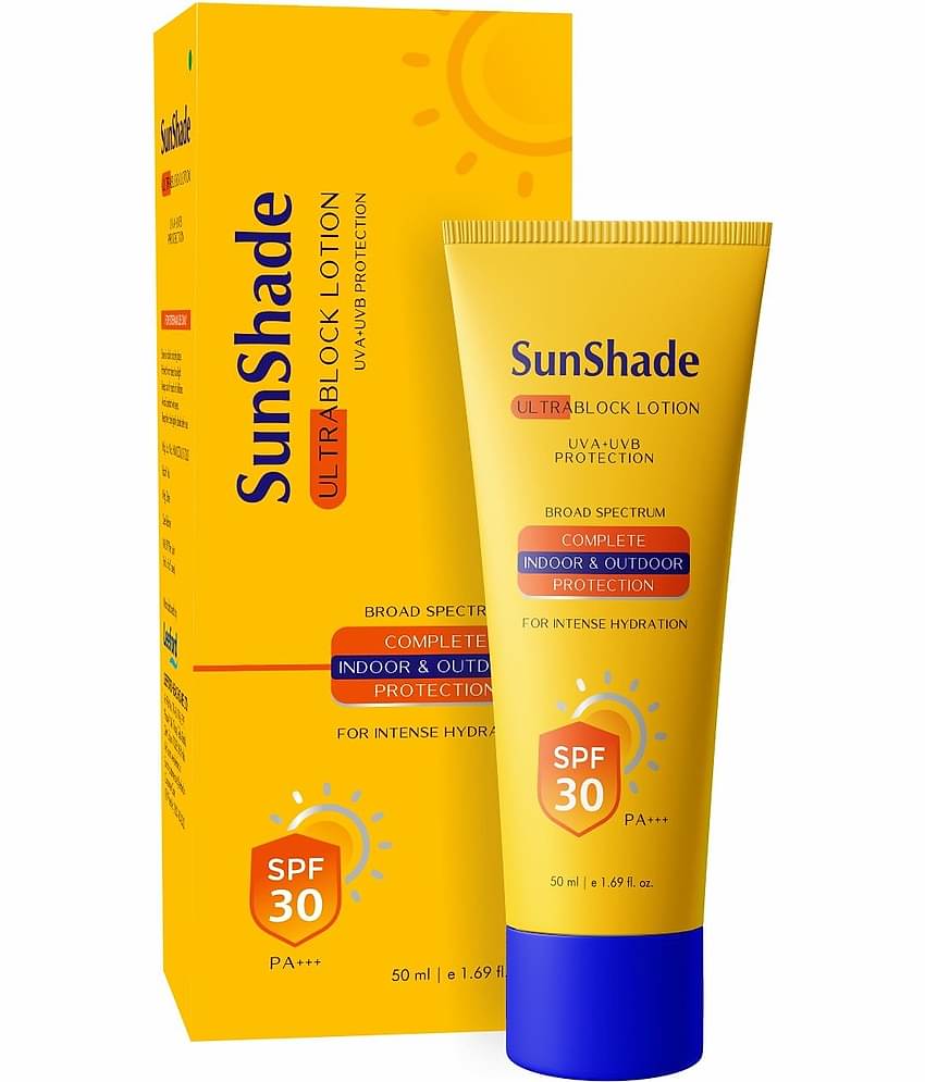 Leeford Sunshade Ultra Block Sunscreen Lotion SPF 30 PA+++ | indoor & outdoor protection (50ml)