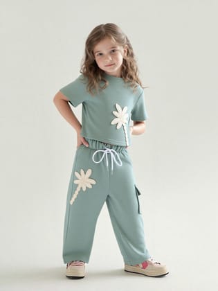 Girl's Causal Co-Ord Set [GCS-7697] (4-12 Years)-11-12Y (Size - 36) / Imported