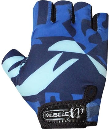 MuscleXP - Blue Gym Gloves ( 1 Pair )