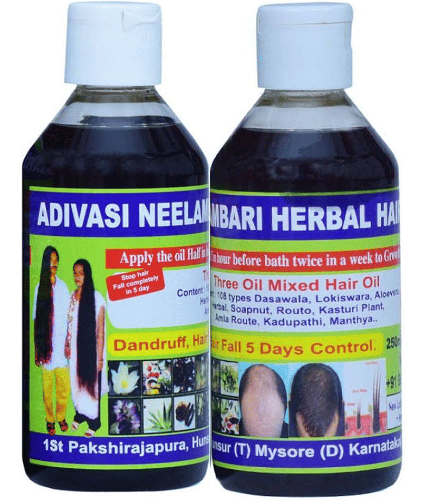 Adivasi Neelambari medicine All type of Hair Problem Hearbal Hair Oil (100 ml) Pack of 2