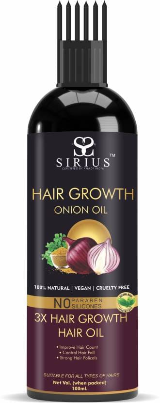 RKG SIRIUS KHADI ONION HAIR OIL | HAIR GROWTH OIL & CONTROL HAIR FALL | AYURVEDIC  HAIR OIL  (100 ML)