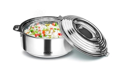MILTON Galaxia 10000 Double Walled Stainless Steel Casserole, 7.15 litres, Silver | PU Insulated | Hot & Cold | Hygiene | Odourless