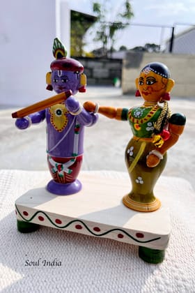 Handcrafted GI TAGGED Etikoppaka Radha Krishna