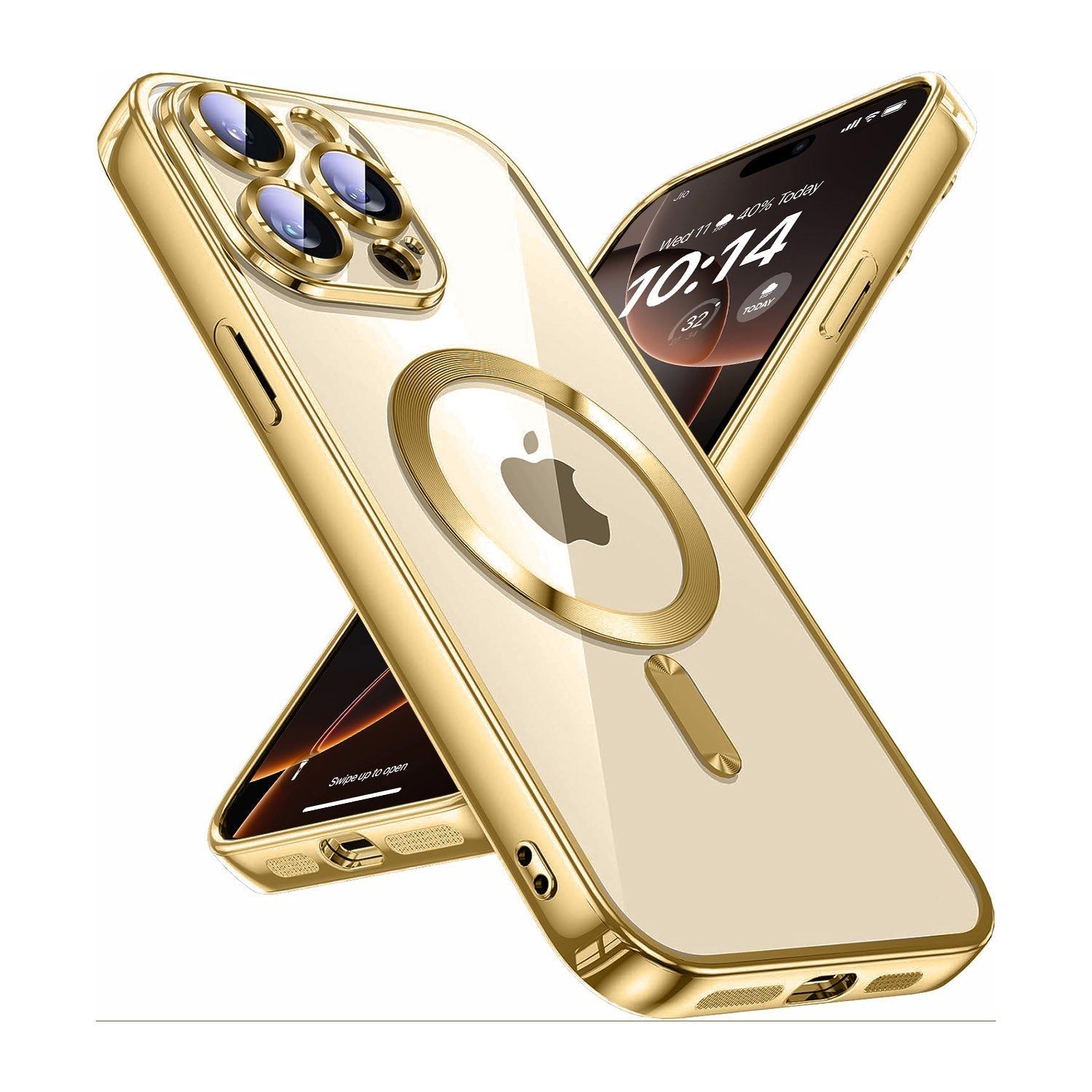 Vaku ® Apple iPhone 16 Pro Max Luxury Electroplated Magnetic Magsafe Camera Protection TPU Back Cover Case