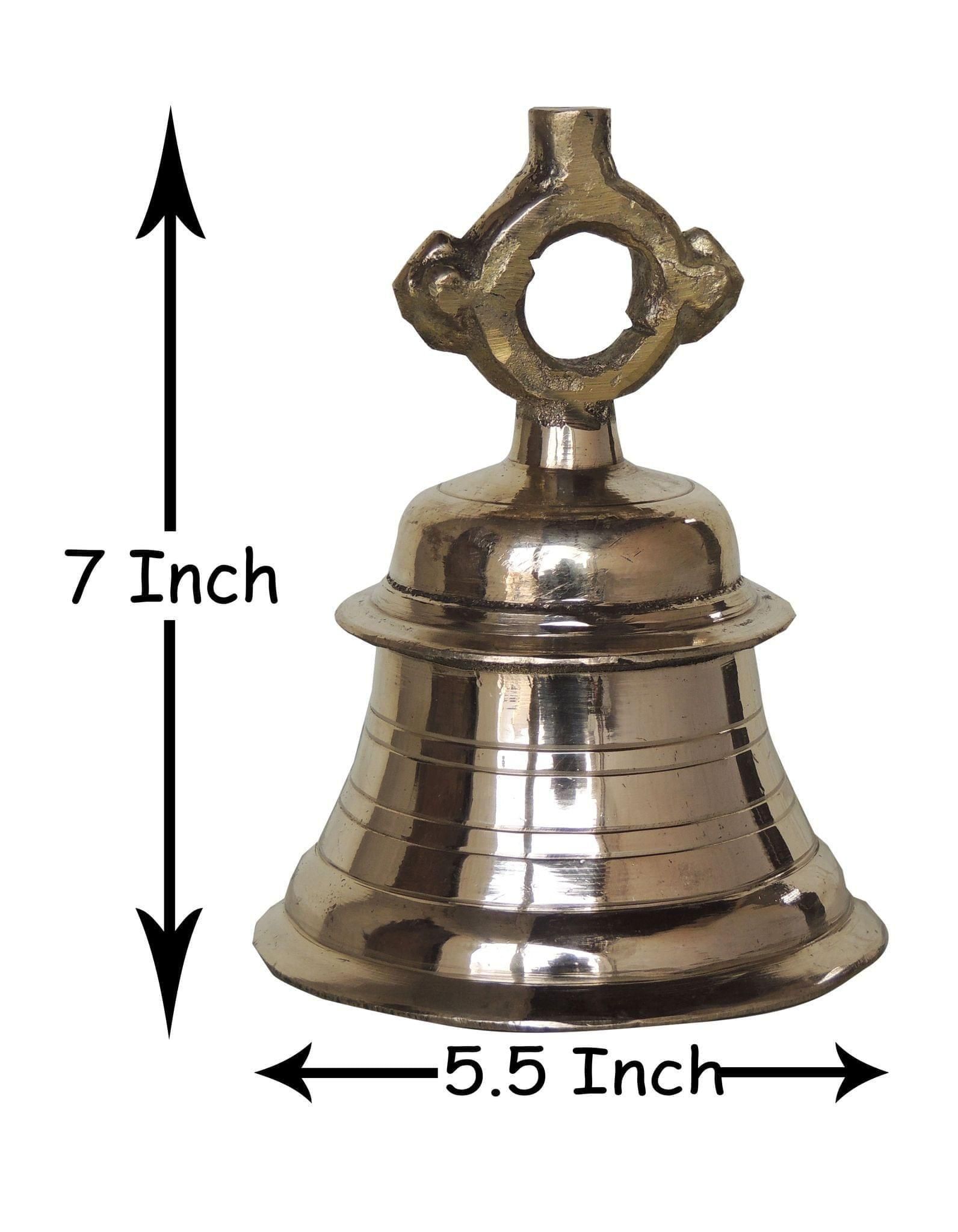 Brass Temple Hanging Bell ,Ghanta (2 Kg) - 5.5*5.5*7 inch (Z493 F)