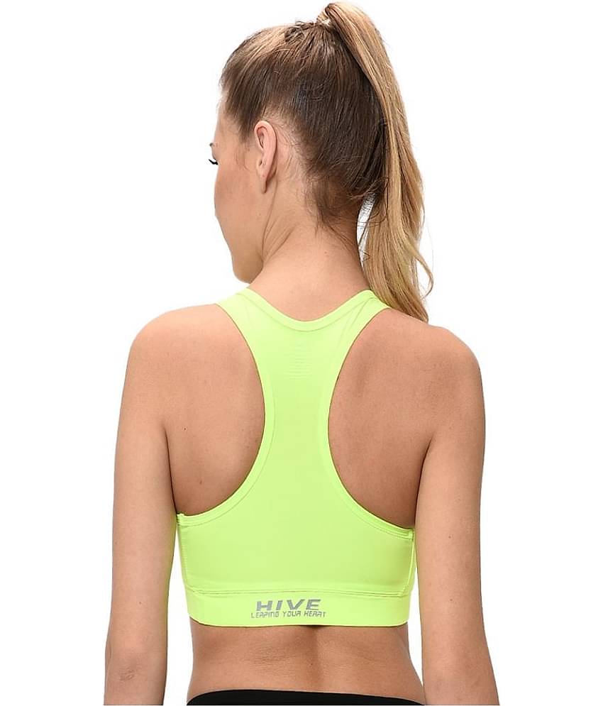 Elina Polyester Sports Bra - Green