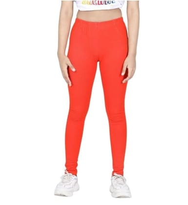 Girl's Cotton Blended Solid Elasticated Jeggings (Orange, 15-16-Yrs)-PID66074 Girl's Cotton Blended Solid Elasticated Jeggings (Orange, 15-16-Yrs)-PID66074