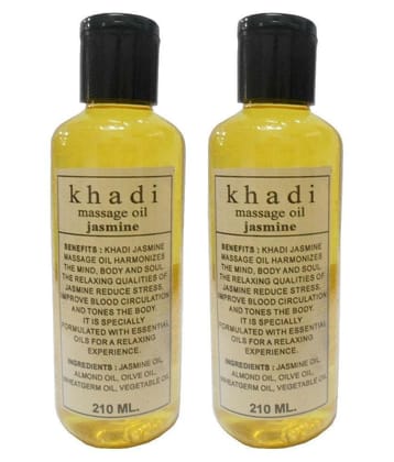 Khadi Herbal Jasmine Massage Oil  210 ml - Pack of 2