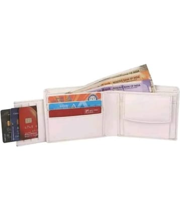 Classic World PU Printed Men's RFID Wallet With 10 Slots For Card ( White , Pack of 1 )