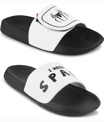 Q tick White Men's Slide Flip Flop