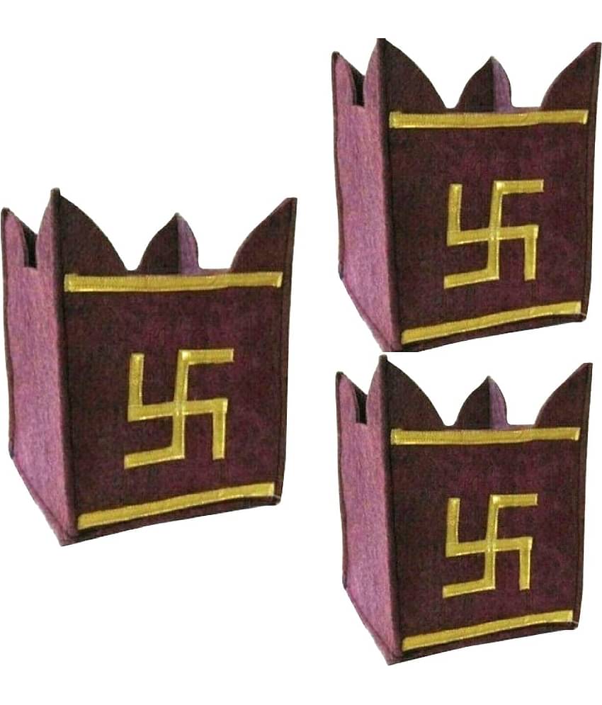 HK Balloons Maroon Fabric Plant Bag ( Pack of 1 )