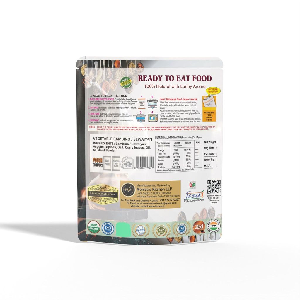 Vegetable Bambino/Sewaiyan | Ready to Eat Food | No Added Preservative and Colours