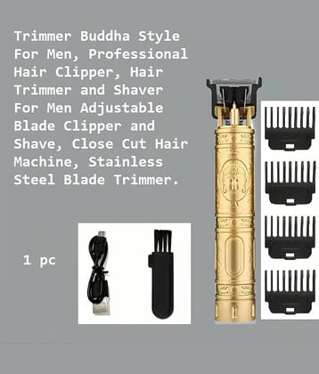 dust n shine Hair Trimmer Gold Cordless Beard Trimmer With 60 minutes Runtime