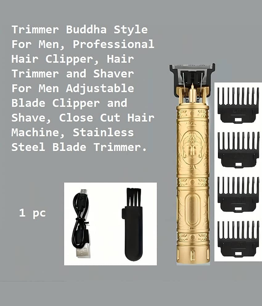 dust n shine Hair Trimmer Gold Cordless Beard Trimmer With 60 minutes Runtime