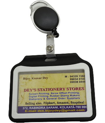 Dey's Plastic ID Badge Holder with tag