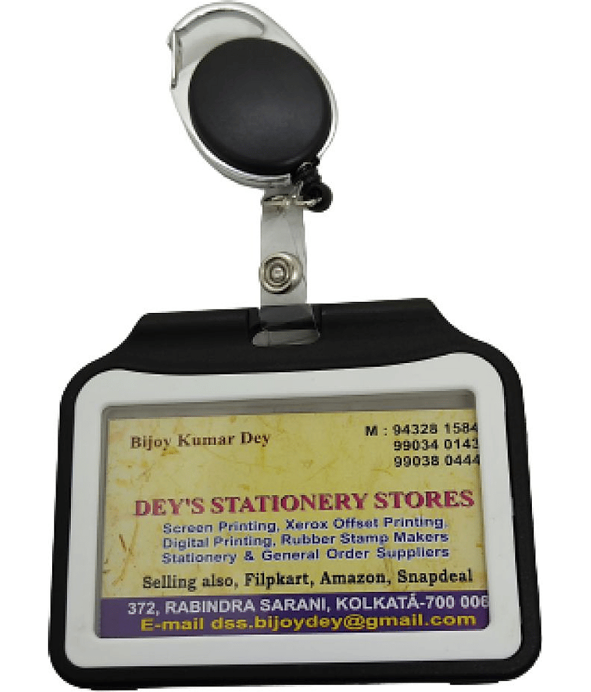 Dey's Plastic ID Badge Holder with tag