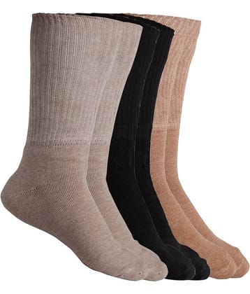 Texlon - Multicolor Terry Women's Thumb Socks ( Pack of 3 )
