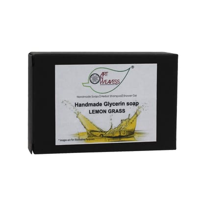Artnweavess Lemon Grass Glycerin Soap, 100 gm - Pack of 2