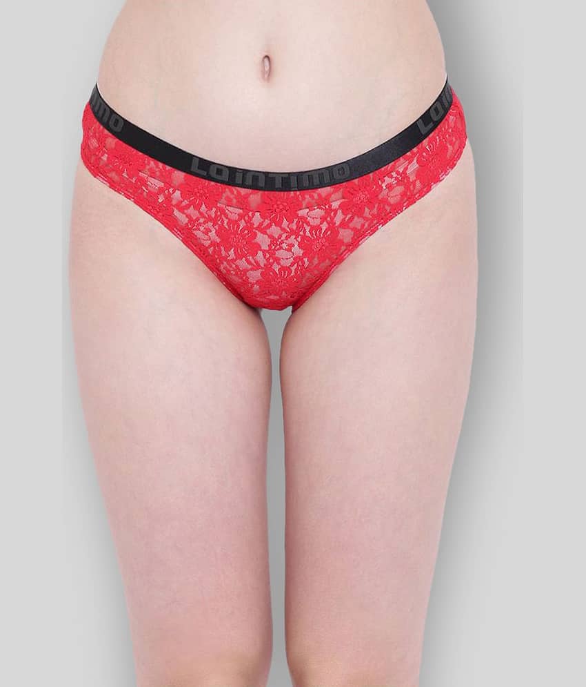 La Intimo Nylon Women's Briefs ( Red )