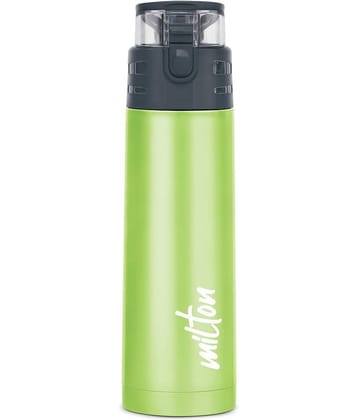 Milton Atlantis 400 Thermosteel Insulated Water Bottle, 350 ml, Green | Hot and Cold | Leak Proof | Office Bottle | Sports | Home | Kitchen | Hiking | Treking | Travel | Easy To Carry | Rust Proof