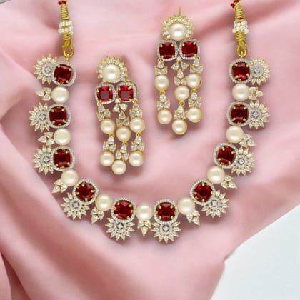 Sri Jagdamba Pearls  Duchess of the Realm Pearl Set For Women Girls