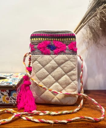 KRI India Raw Distressed Boho Ipad Cover|13 inches | Jute brown with multicoloured fabric and off-white lining  | Wash & Care | 100% Cotton | Handcrafted in India. 100% organic & natural.