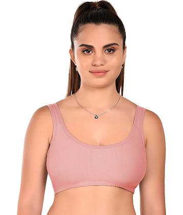 Elina Pack of 1 Elastane Non Padded Sports Bra For Women ( Peach )