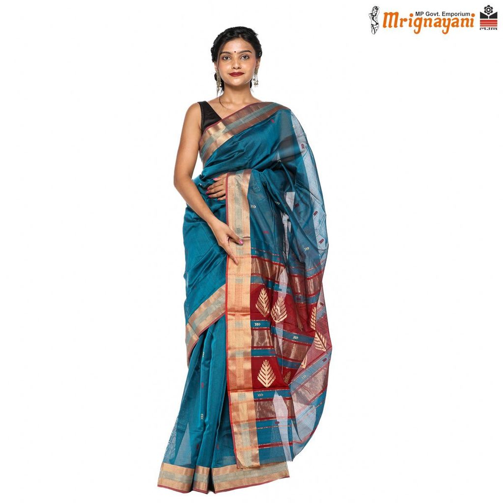 HANDLOOM MAHESHWARI SAREE WITH BLOUSE (SKU-1SM109250622, SAREE - 1173) - Sarees | Buy online on ZillyBuy